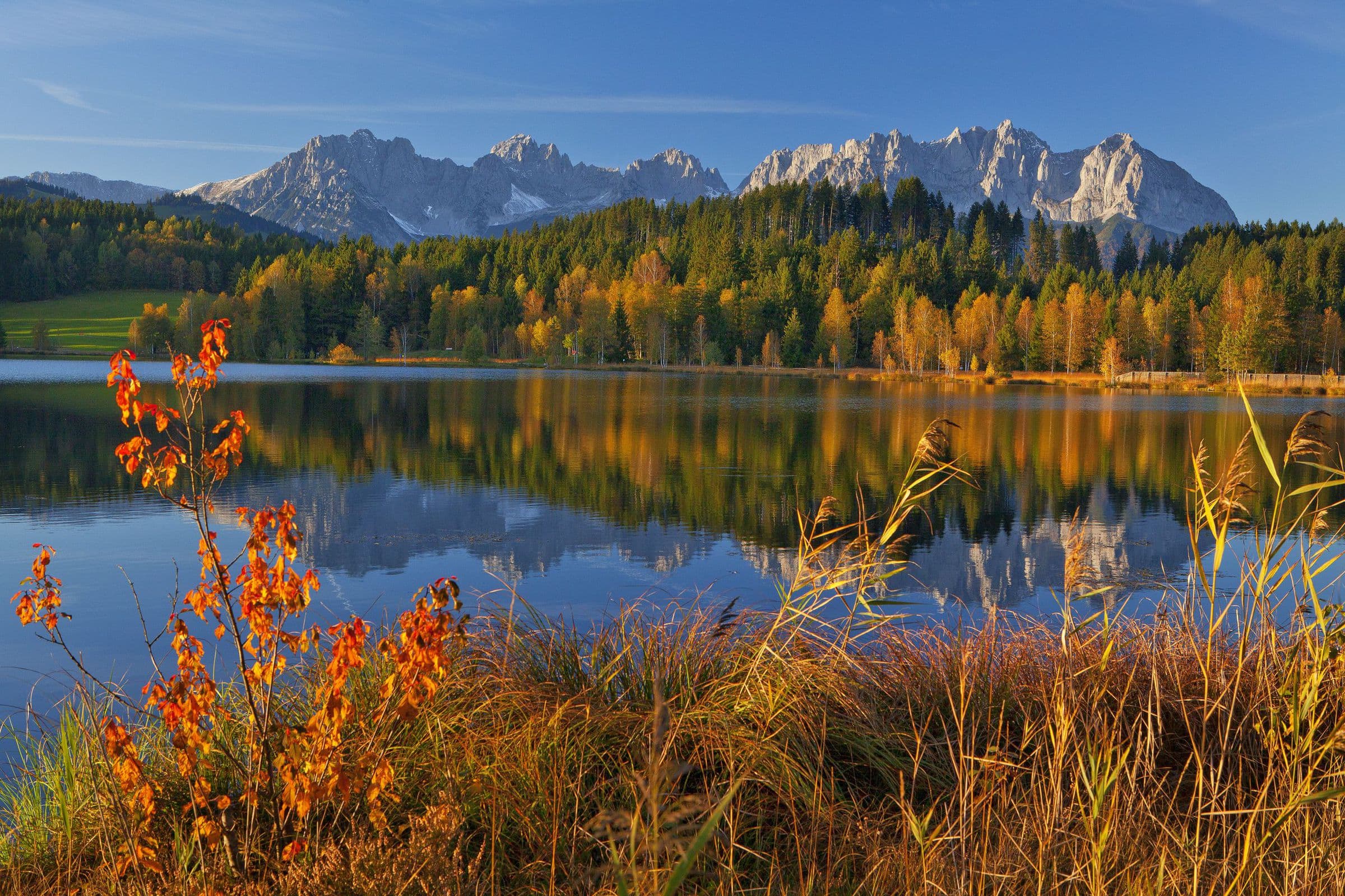 Schwarzsee, Kitzbühel, Herbst, Kaisergebirge, Mogasi