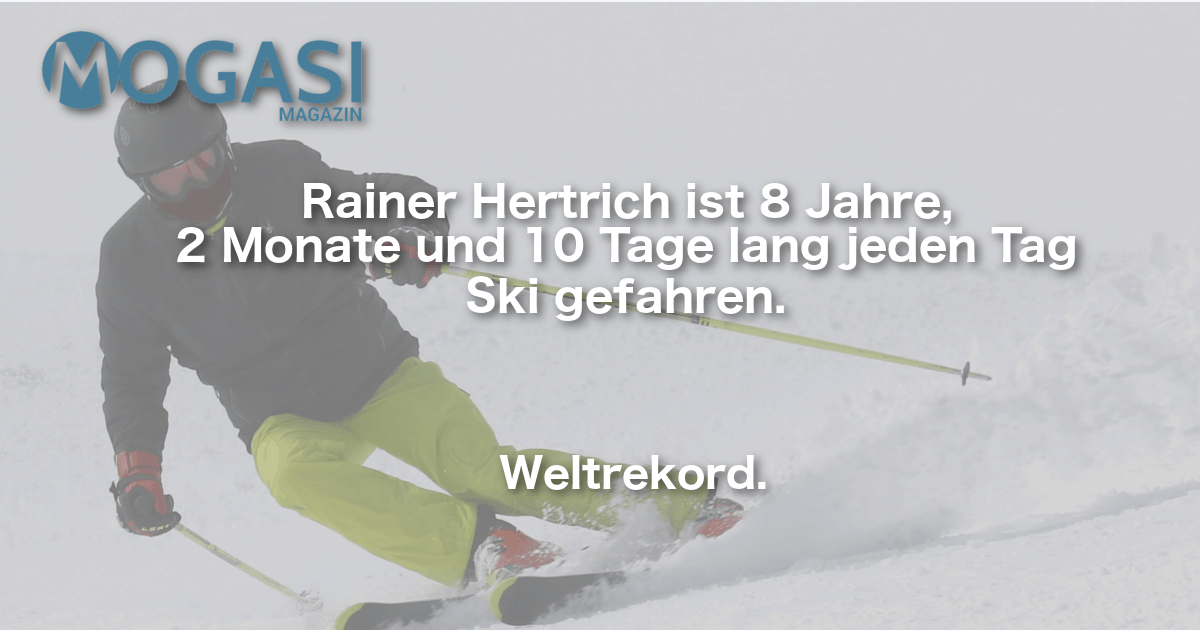 Weltrekord, Mogasifakten, Ski, Fakten